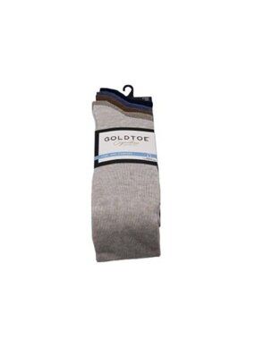NIP Gold Toe Signatures 5 Pairs Crew Socks Multicolor Men's Shoe Size L 6-12.5